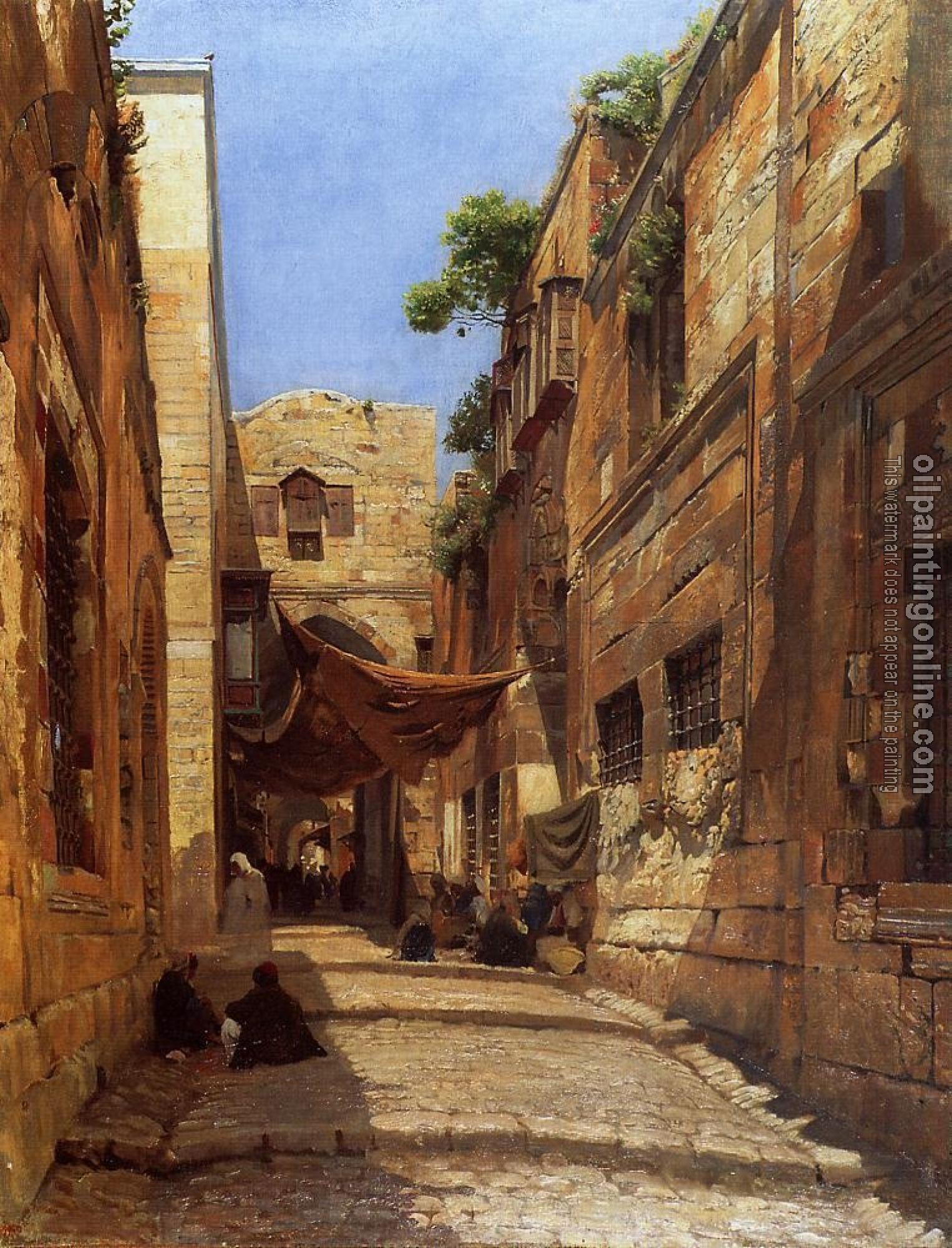 Bauernfiend, Gustav - David Street in Jerusalem